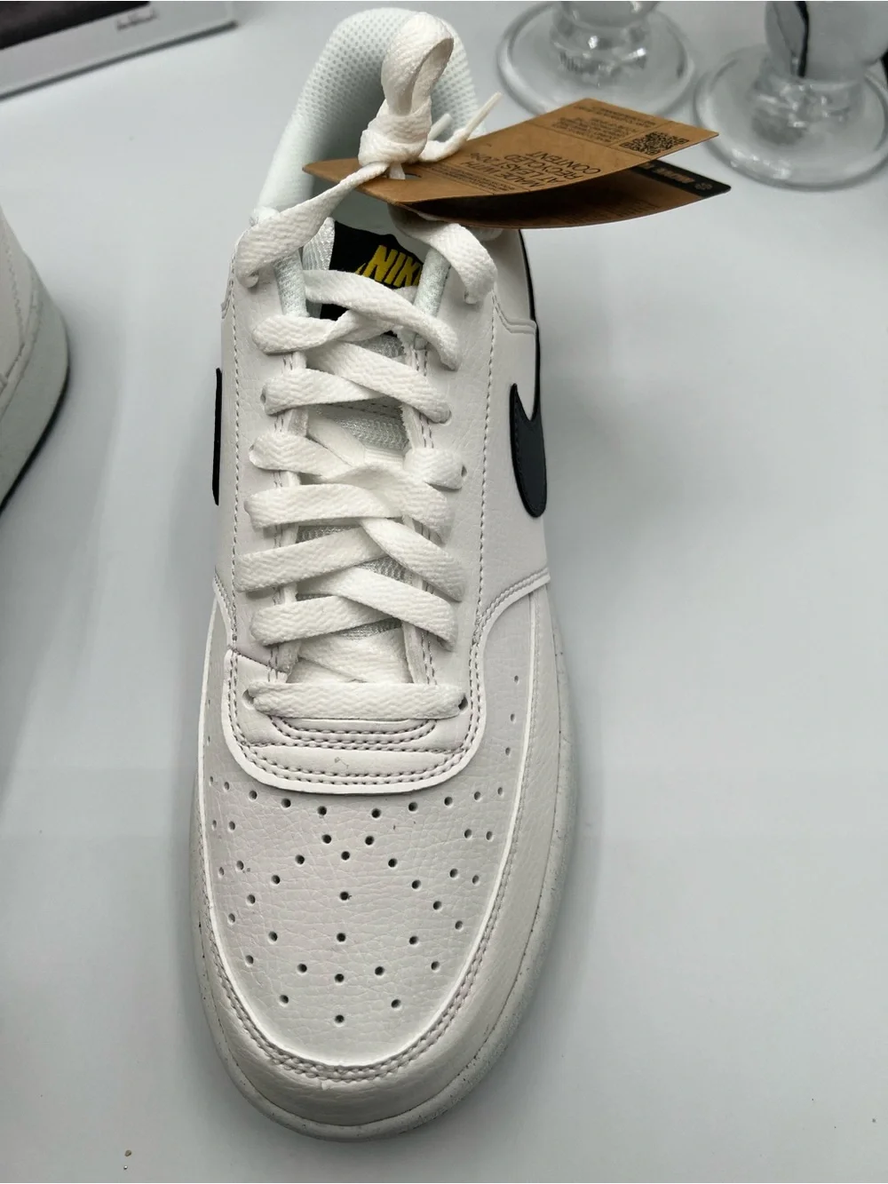 Nike NWOT Court Vision Low Next Nature sneakers with a graphite swoosh